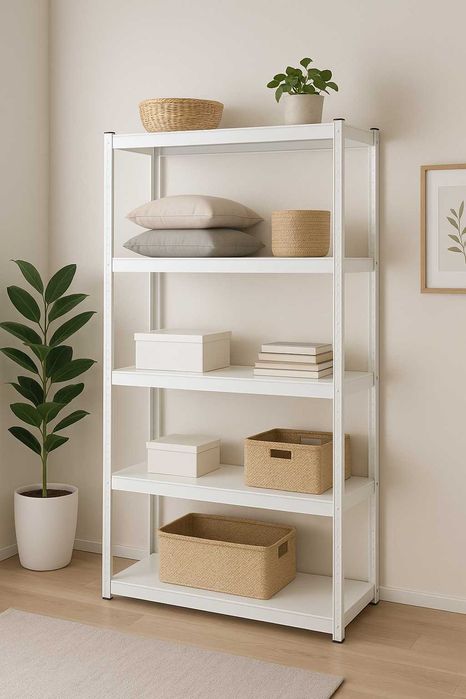 Білий стильний дизайнерський стелаж для бізнесу і декору! 180х90х40!