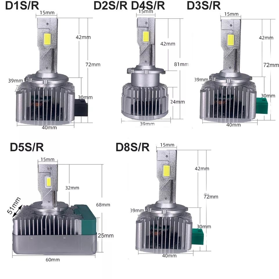 Светодиодные лампы цоколь d2s d2r d3s d5s D4S D4R d1s замена ксен
