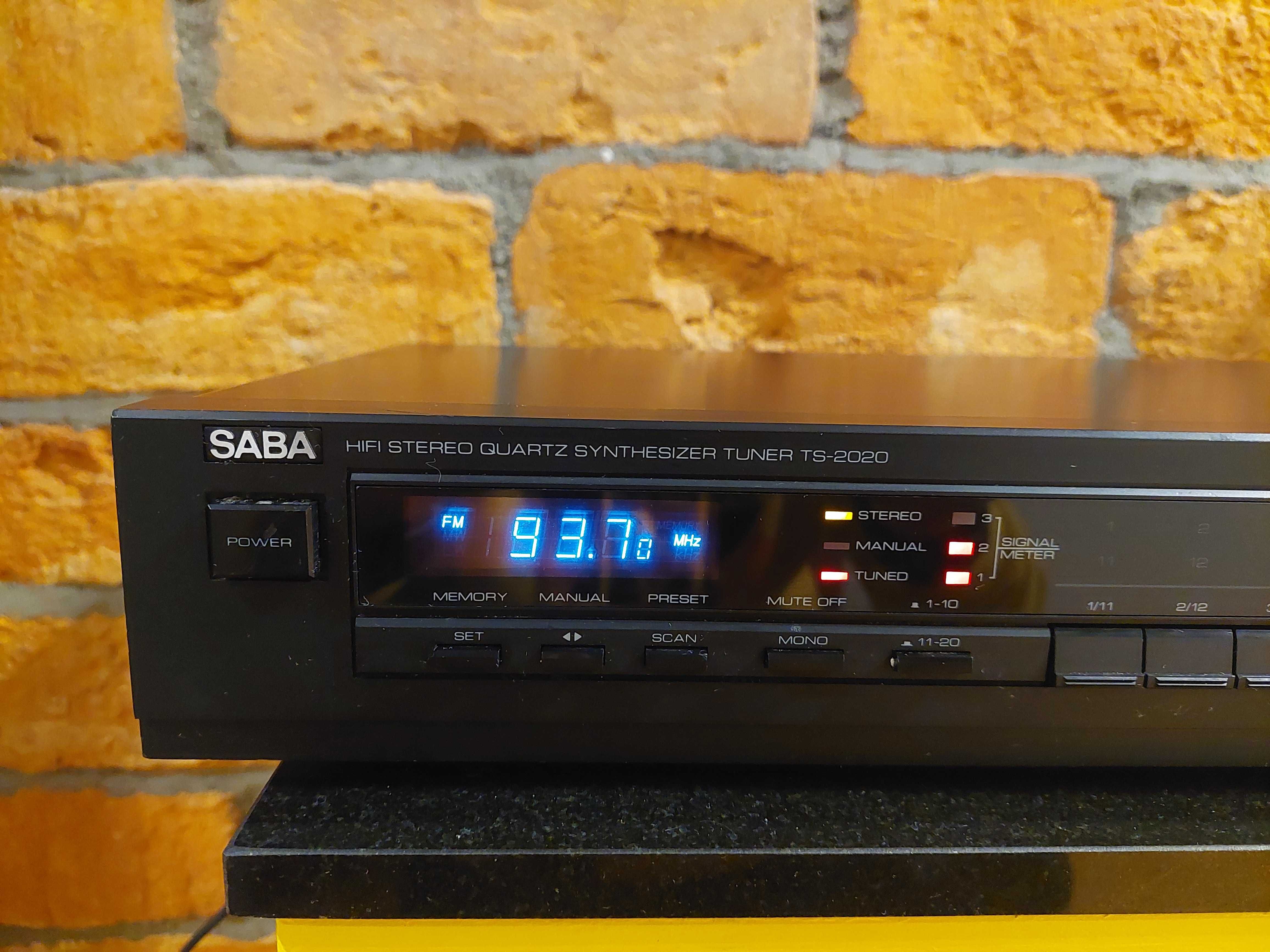Radio Tuner SABA TS-2020 HiFi Stereo Quartz Synthesizer FM cyfrow oryg