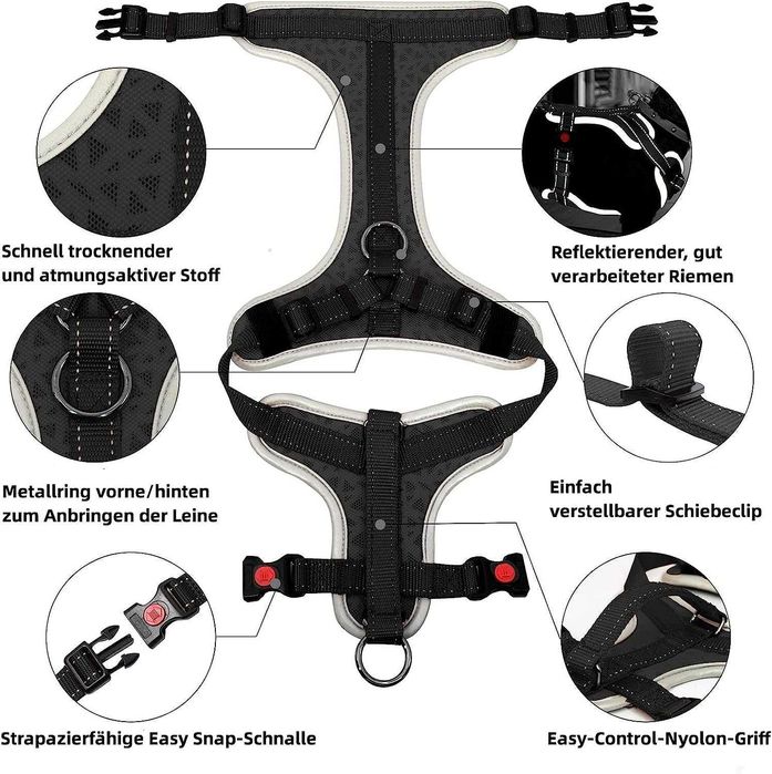 Nowa odblaskowa uprząż dla psa / szelki / smycz ! L ! 1016 ! OKAZJA!