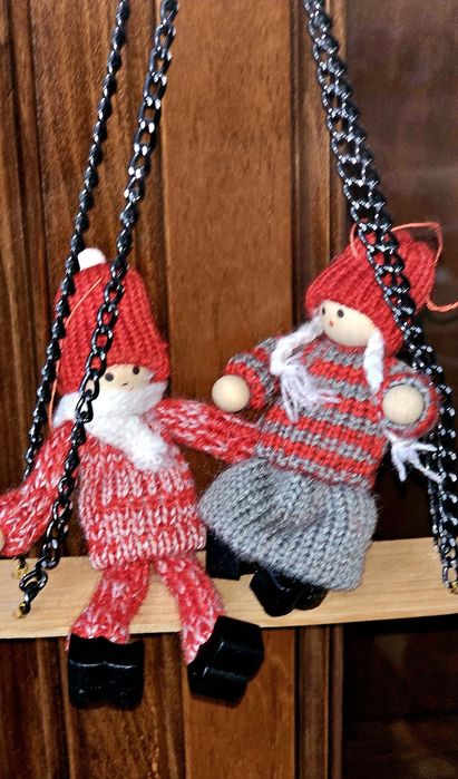 7 новорічних гномів (ельфів) в рідній упаковці.Ялинкові прикраси, дек