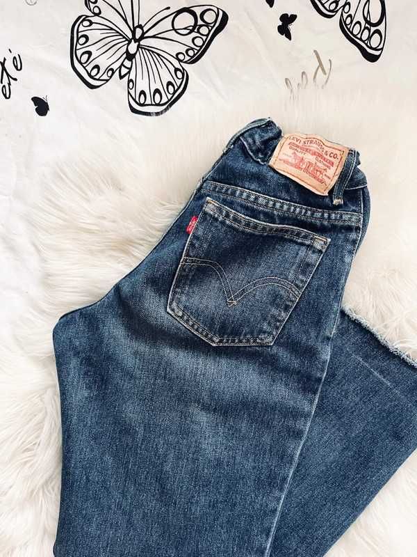 levi’s 550 jeansy z wysokim stanem z dziurami vintage tumblr S 36