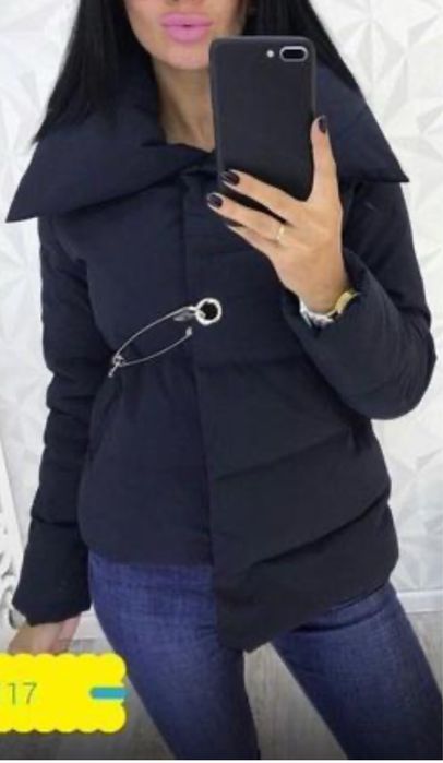 Тепла чорна куртка