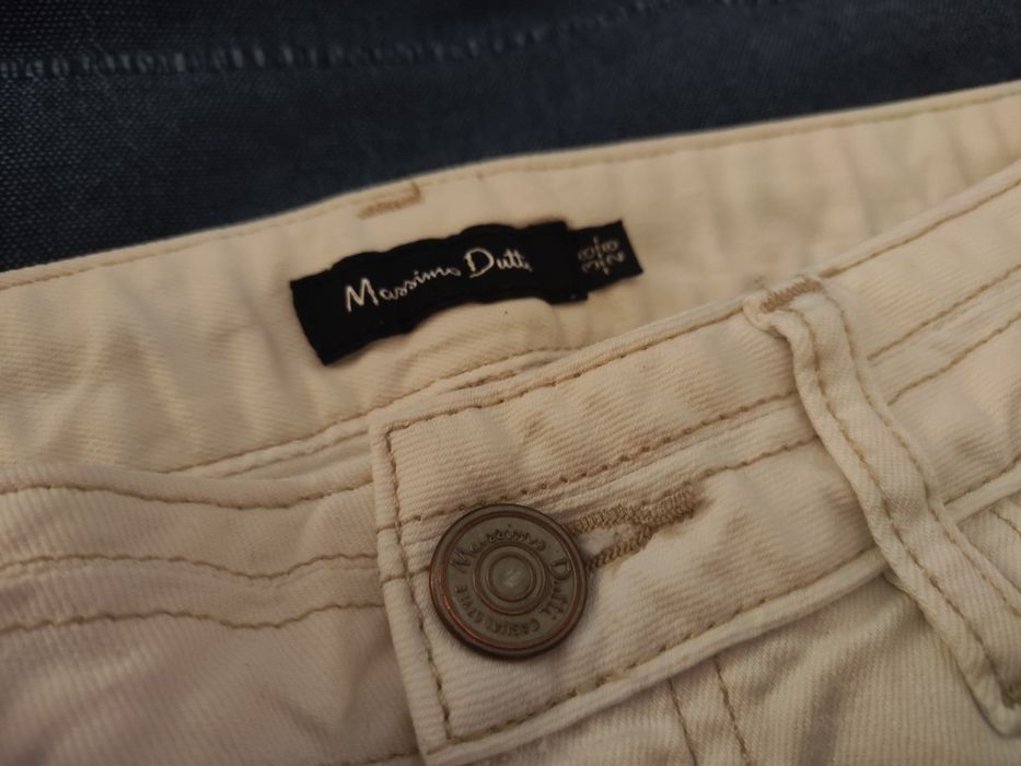 Massimo Dutti spodnie białe jeansy rozm.38