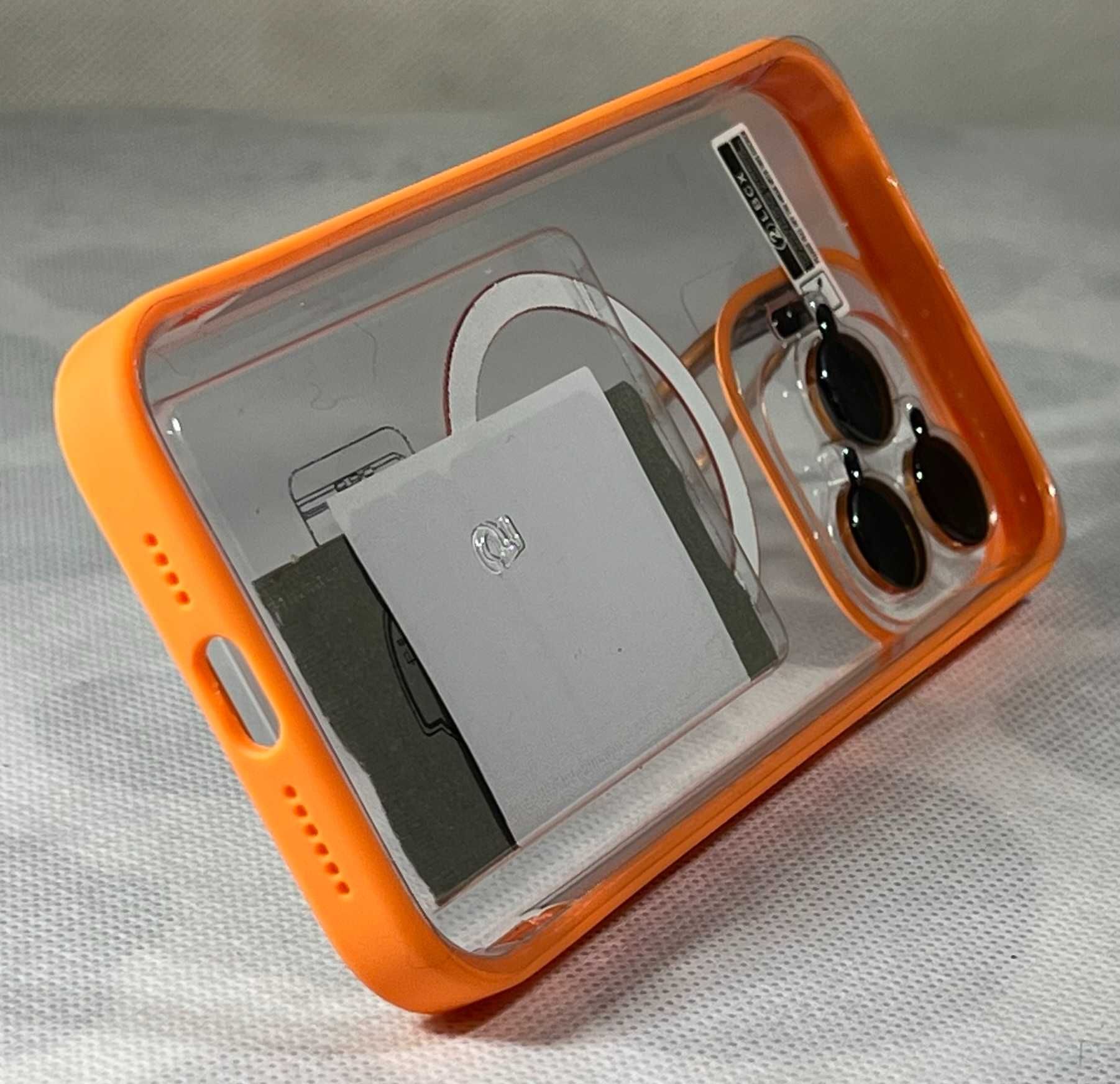 Etui iPhone 13 Pro Max Pomarańczowe MagSafe z Podstawką