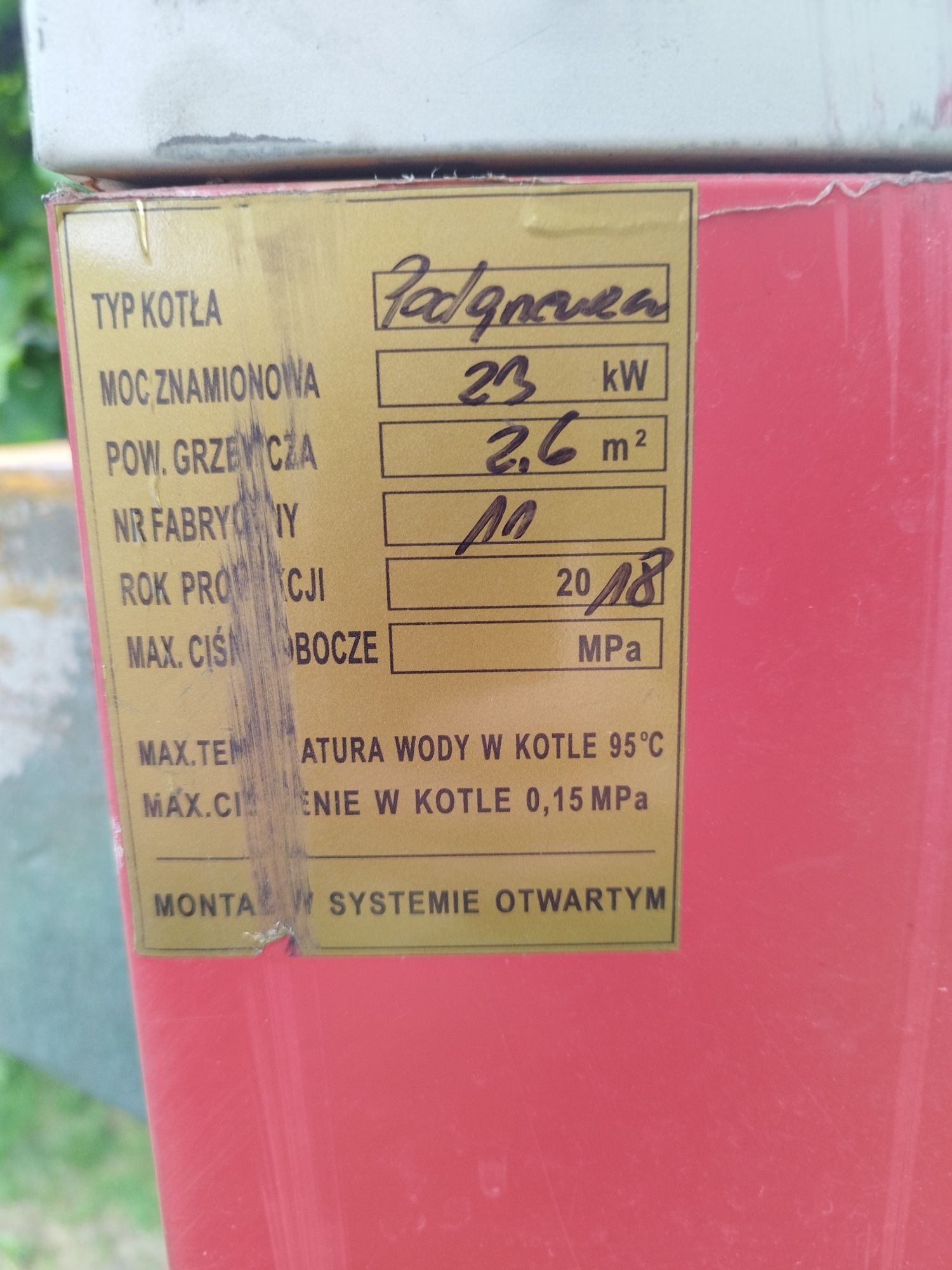 Piec centralnego ogrzewania na gwarancji