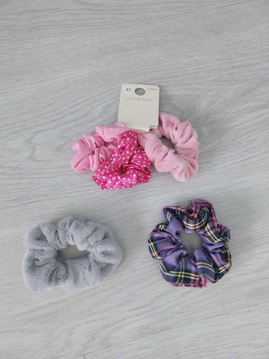Scrunchie do włosów gumki duże małe primark