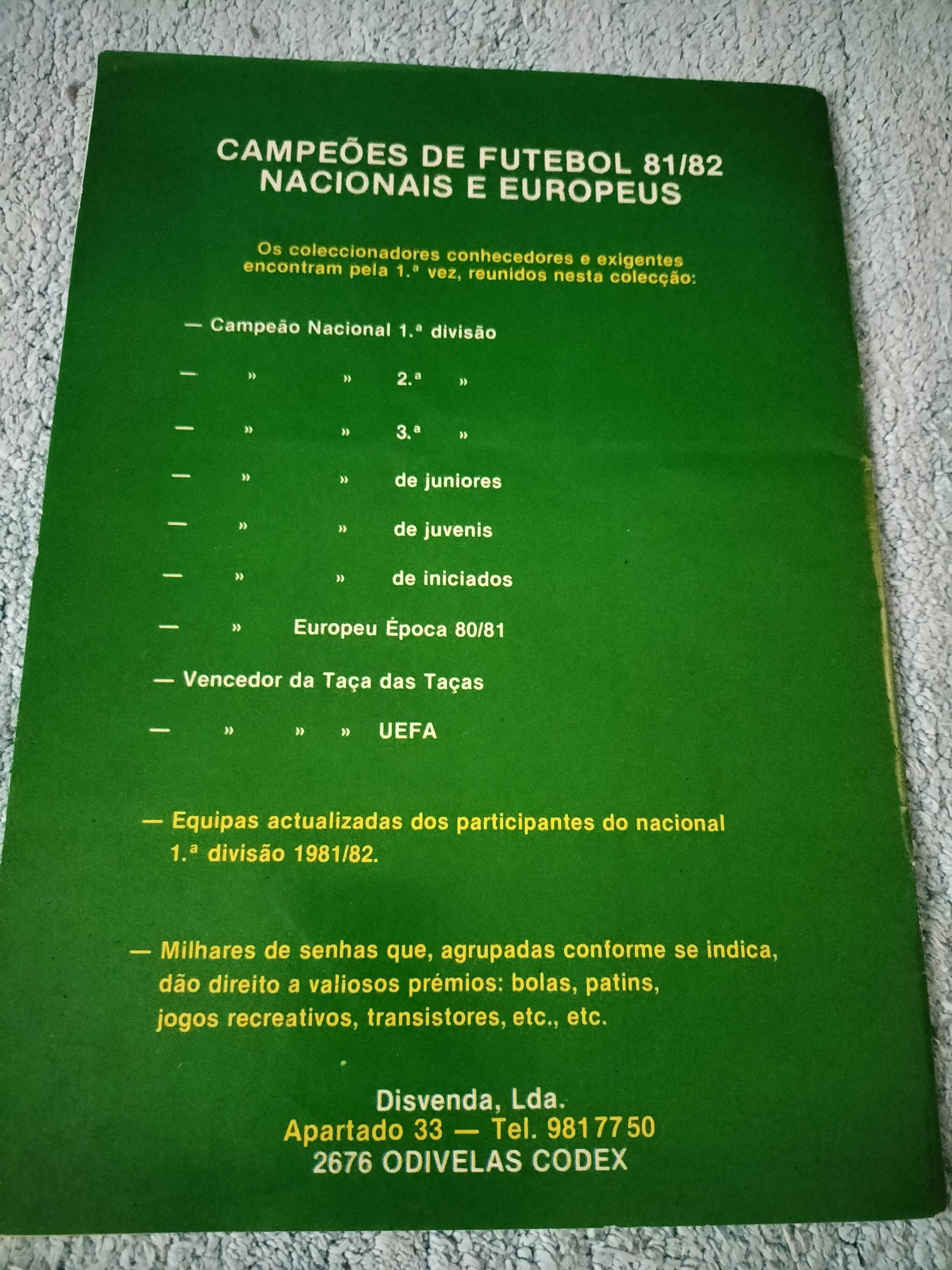 Caderneta VAZIA - Futebol 1981/1982