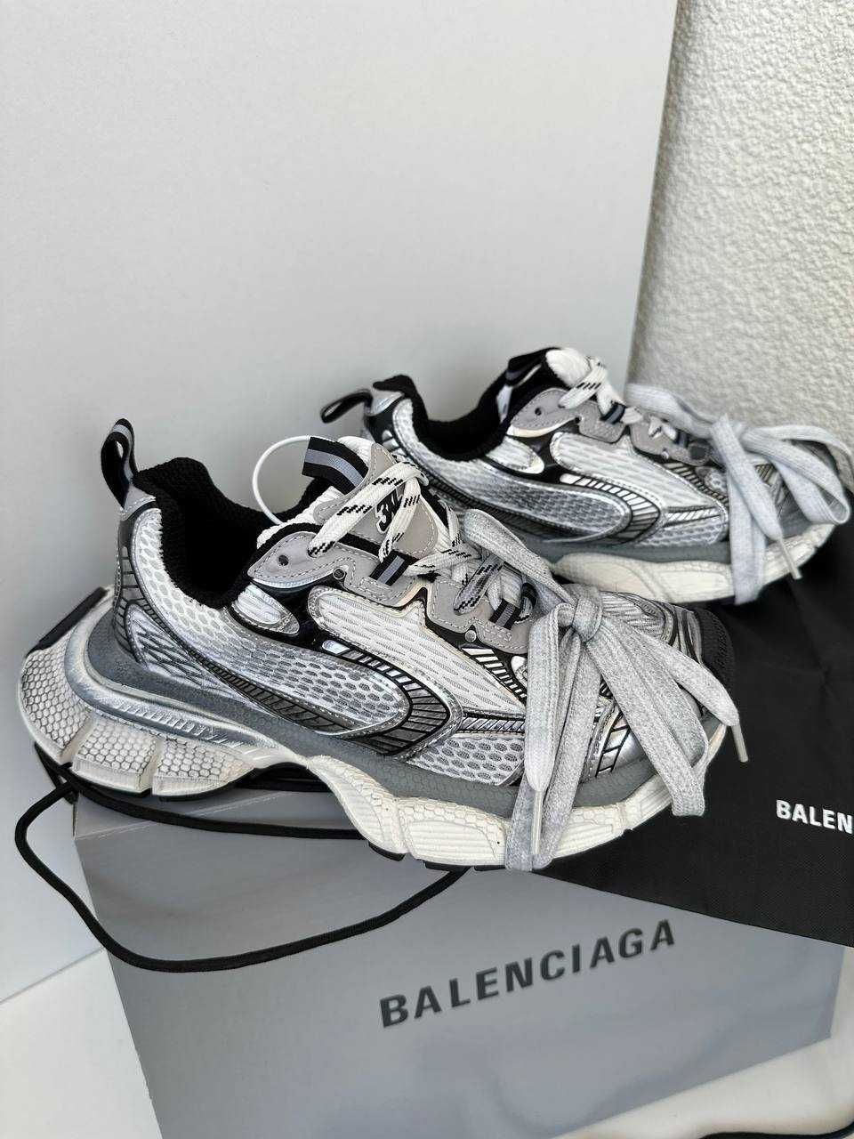 Бомбические кроссовки женские Balenciaga 3XL silver баленсиага
