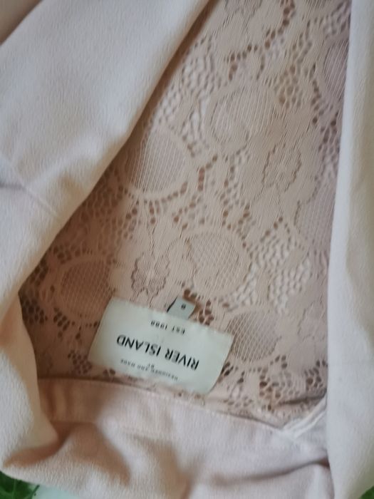 Różowy dłuższy płaszcz, rozmiar S