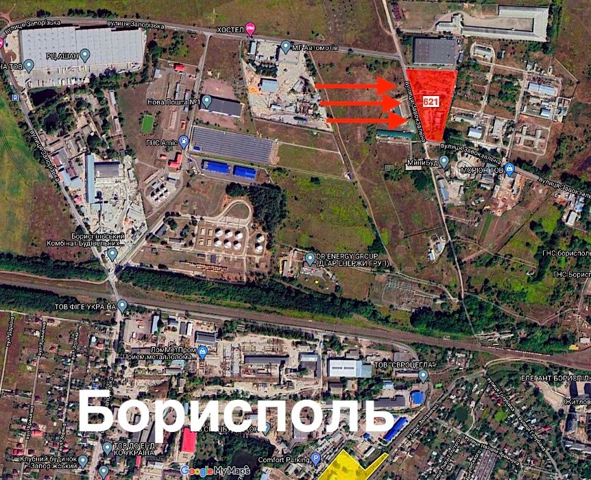 Продаж комерц ділянки 2 га під склад, виробництво, торгівля. Бориспіль