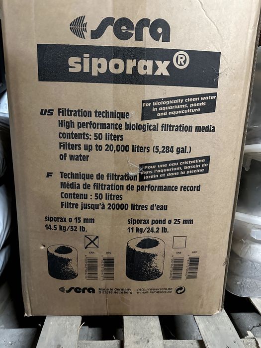 SERA Siporax biologiczny wkład filtracyjny 15mm, 14,5 kg, 50 l