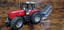 Zabawka MASSEY FERGUSON + pług Lemken