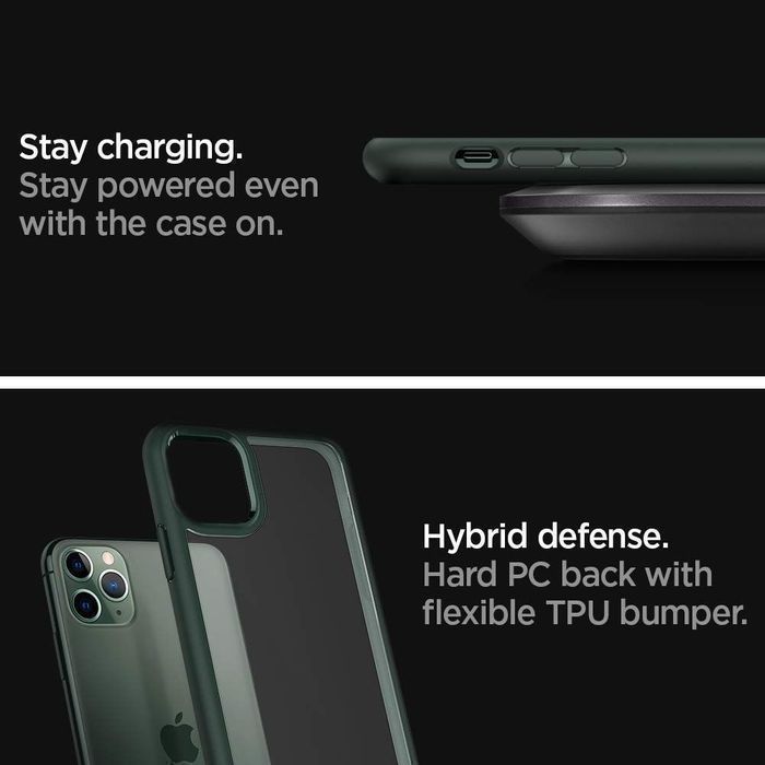 Spigen Ultra Hybrid Etui iPhone 11 Pro - Zielony Północny