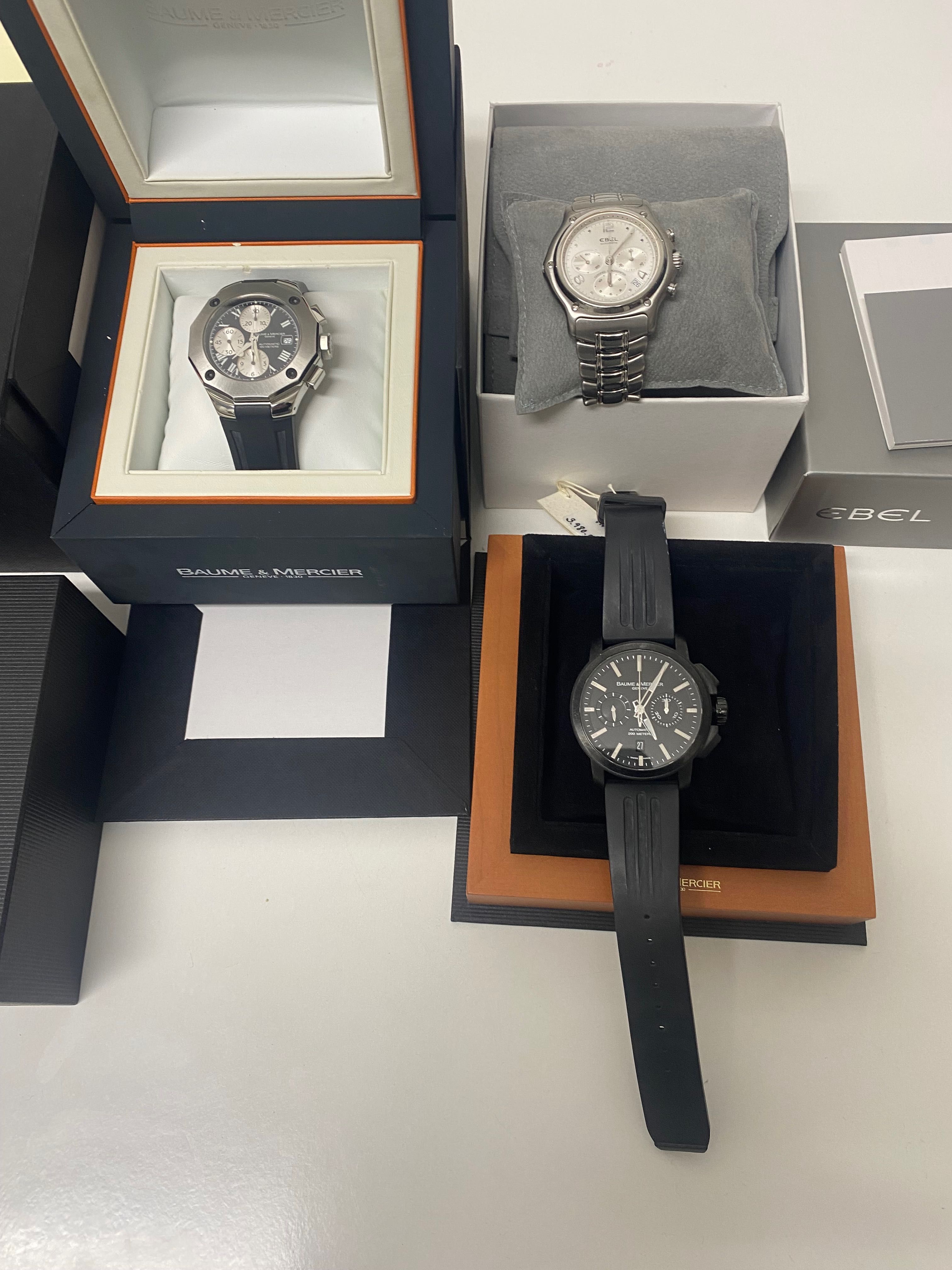 3 relógios Baume mercier e Ebel novos