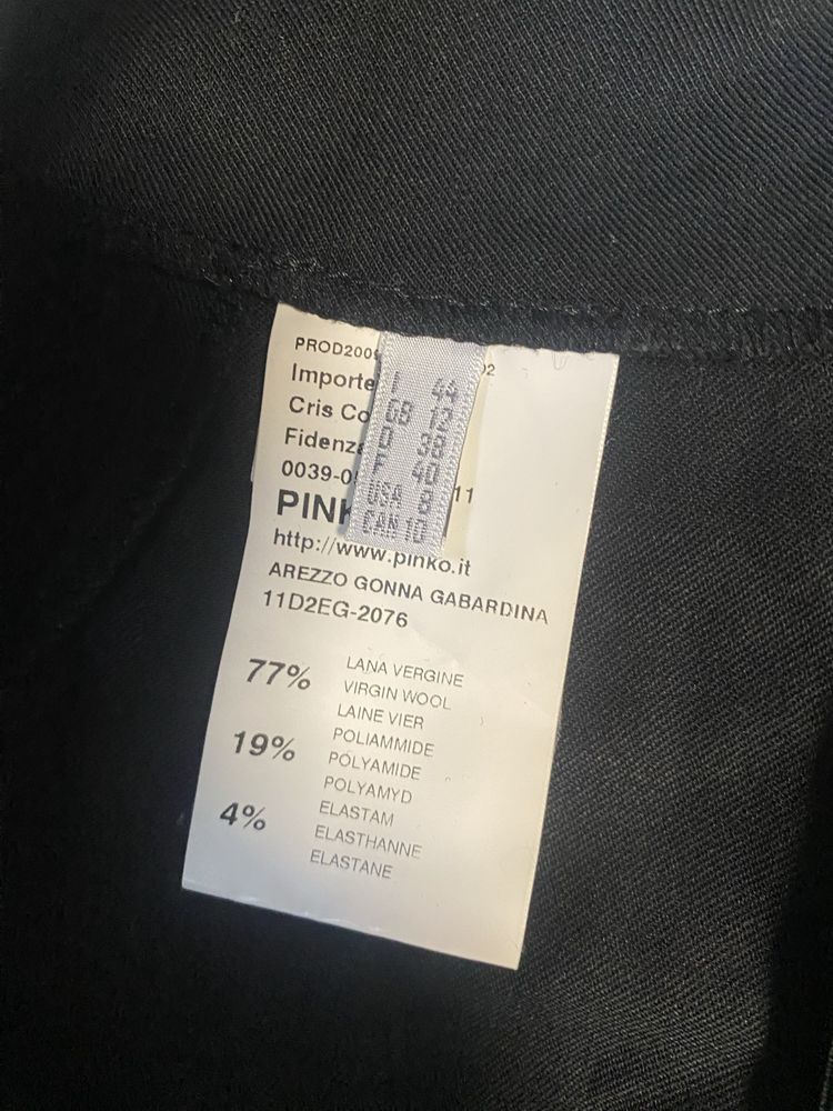 Spodnica PINKO czarna klasyczna olówkowa