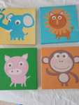 Conjunto de 4 quadros infantis