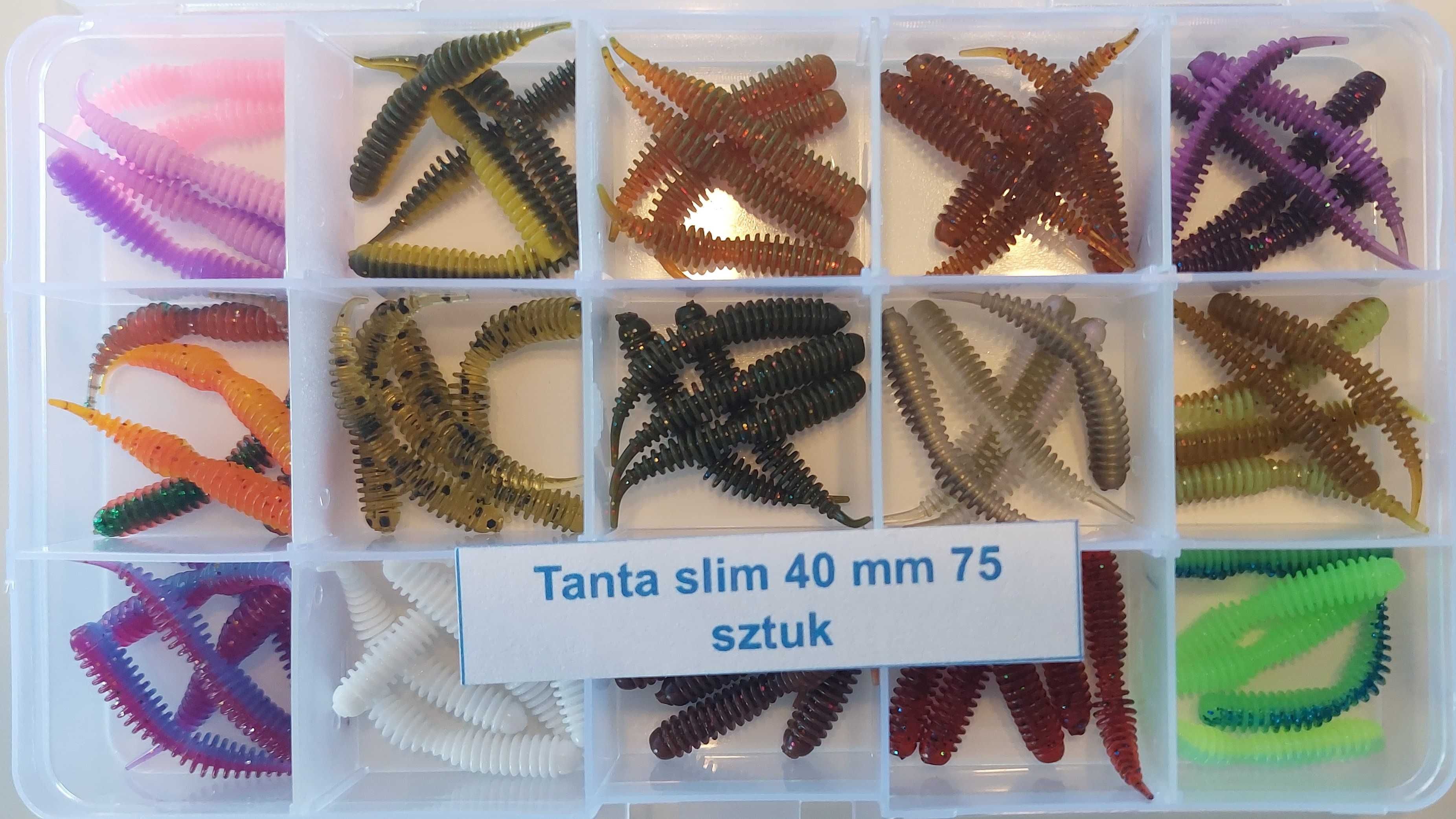 Tanta Slim 40 mm 4 cm 0.6g - 75 sztuk - zestaw #tanta #okoń #przynęty