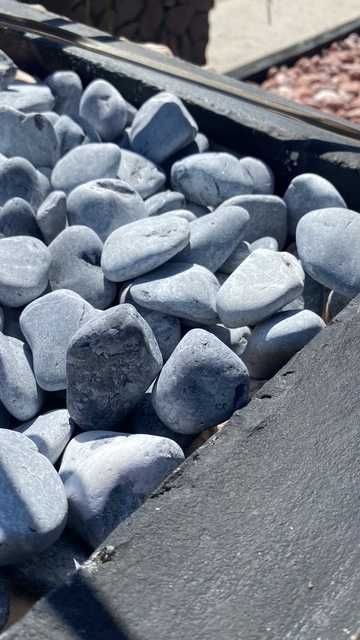 otoczak ice blue kamień ogrodowy otoczak ozdobny jasnoniebieski
