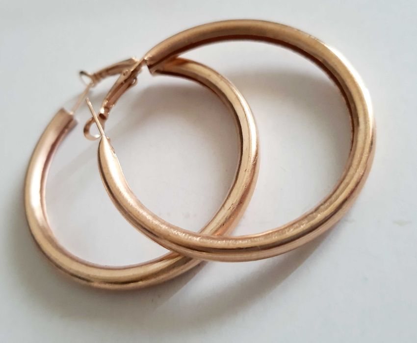 Kolczyki w stylu bold hoops stal nierdzewna 5cm
