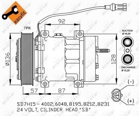 Компрессор кондиционера DAF CF 85IV, XF95/105