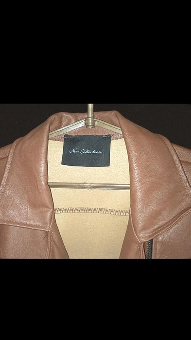 Куртка косуха з еко-шкіри | Карамельна, стан ідеальний