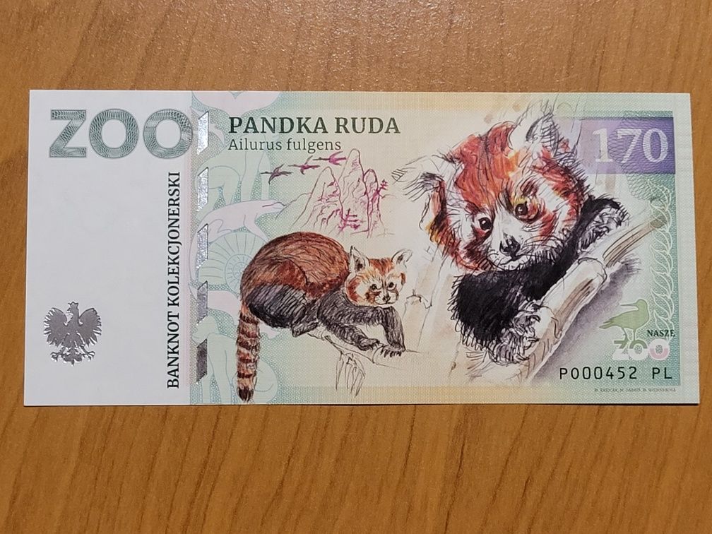 NOWOŚĆ Banknoty kolekcjonerskie Zoo Poznań ZOOLAR bony Matej Gabris