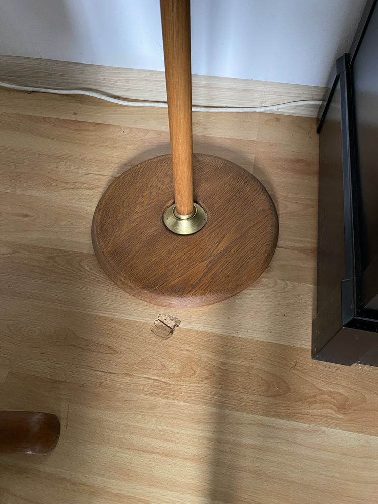 Duńska stojąca lampa tekowa :  Domus. Lata 70te. Mid century, vintage.