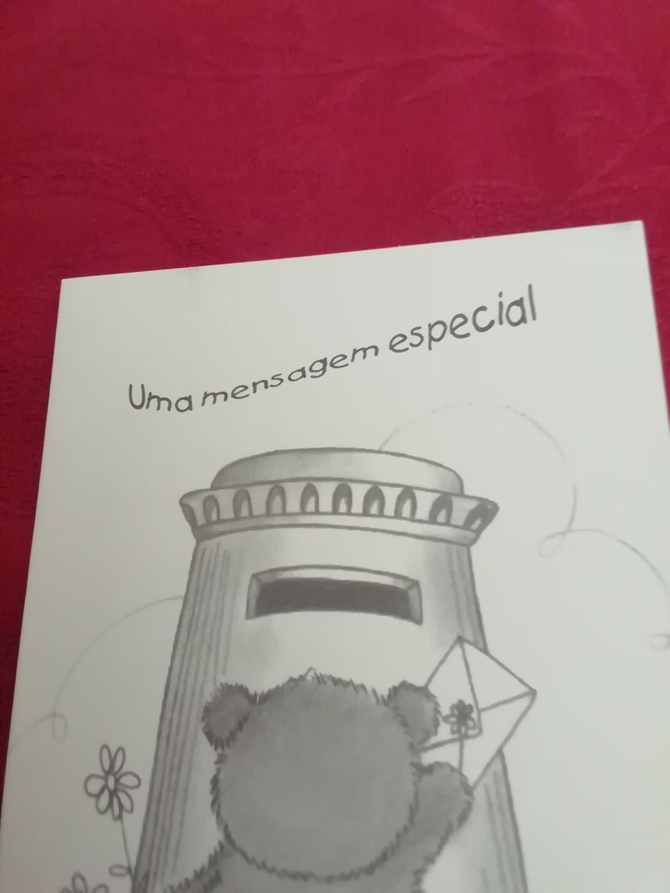 Postal de aniversário, escrito