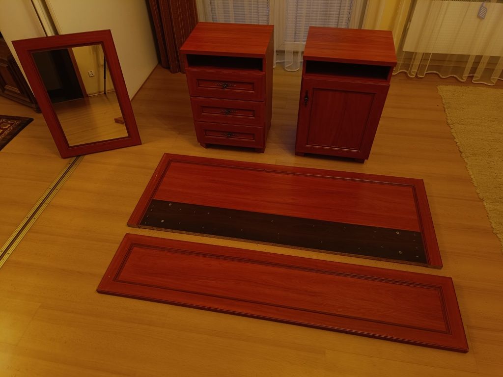 Sypialnia szafki, lustro, łóżko 160x200 bez materaca