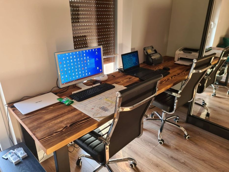Stół na wymiar loft drewniany metalowe nogi nowoczesny