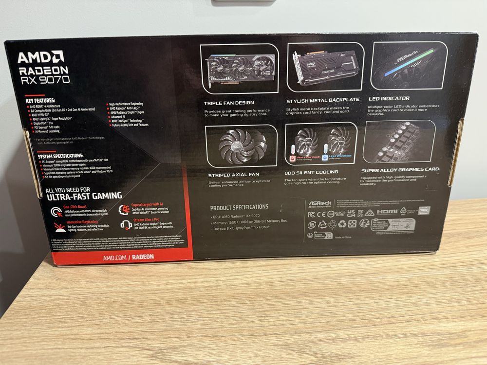 Karta graficzna ASrock Radeon RX 9070 Challenger 16GB GDDR6 256bit FSR