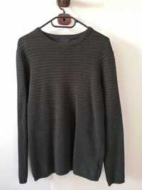 Sweter męski H&M HM roz. XS ciemnozielony