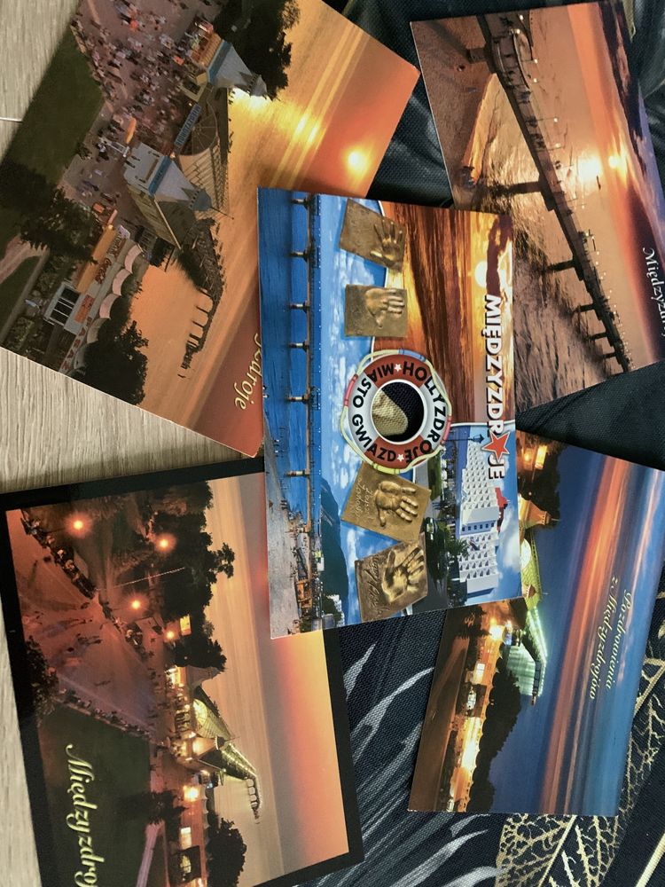 Międzyzdroje pocztówki zestaw plaża molo Aleja Gwiazd