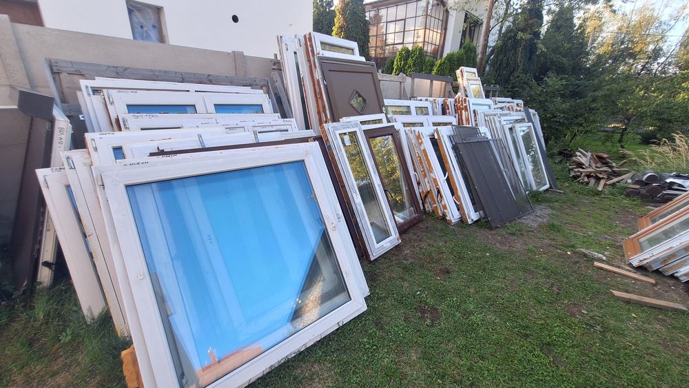Okna PCV z demontażu, różne rozmiary