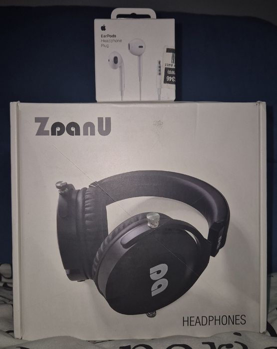 Zaanu Headphones, Earpods na Jack,Adapter Unitek i przedłużacz Vitalco