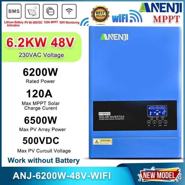 Anenji 6.200W 48V з WiFi модель 2025!