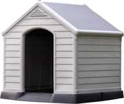 Buda dla psa PVC/żywica 95 x 99 x 99 cm beżowy/brązowy