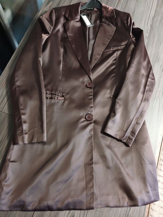 Сукня піджак, шоколана атлас