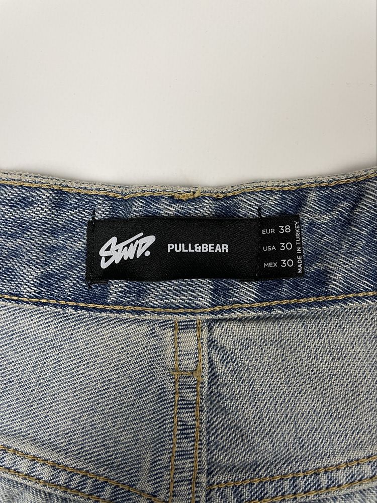 Шорти Pull&Bear Skater Fit (W 31 / W 34) сині широкі скейтер чоловічі