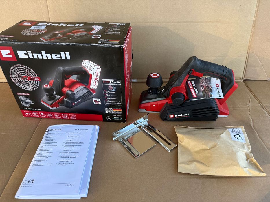 Plaina a Bateria Einhell Professional 18V Brushless – Como Nova (Solo)