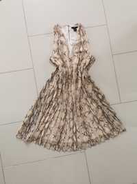 Beżowa sukienka H&M retro vintage
