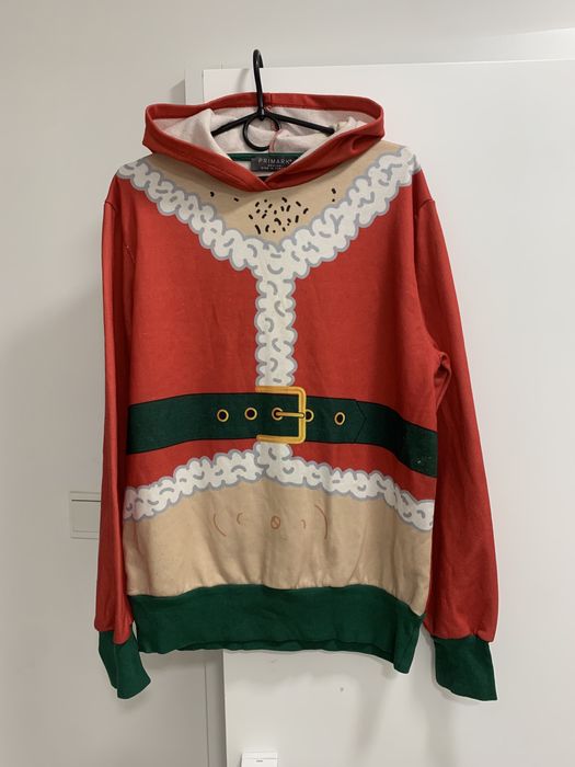 Bluza sweter swiateczny mikołaj z kapturem