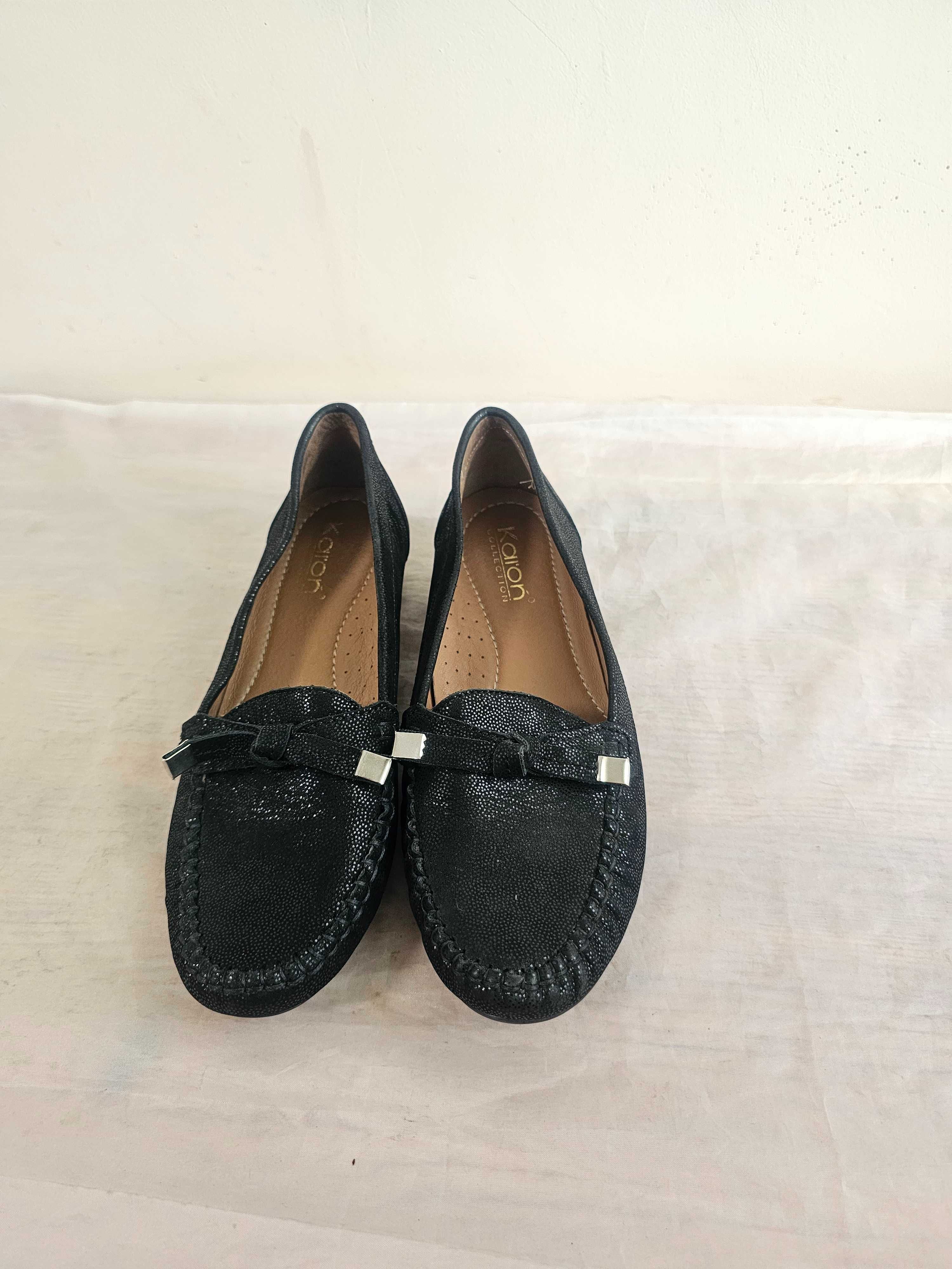 Buty skórzane damskie Karoń rozmiar 39 wkładka 25 cm