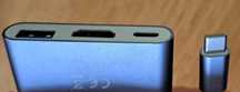 Adapter USB typ C srebrny USB C, USB A 3.0