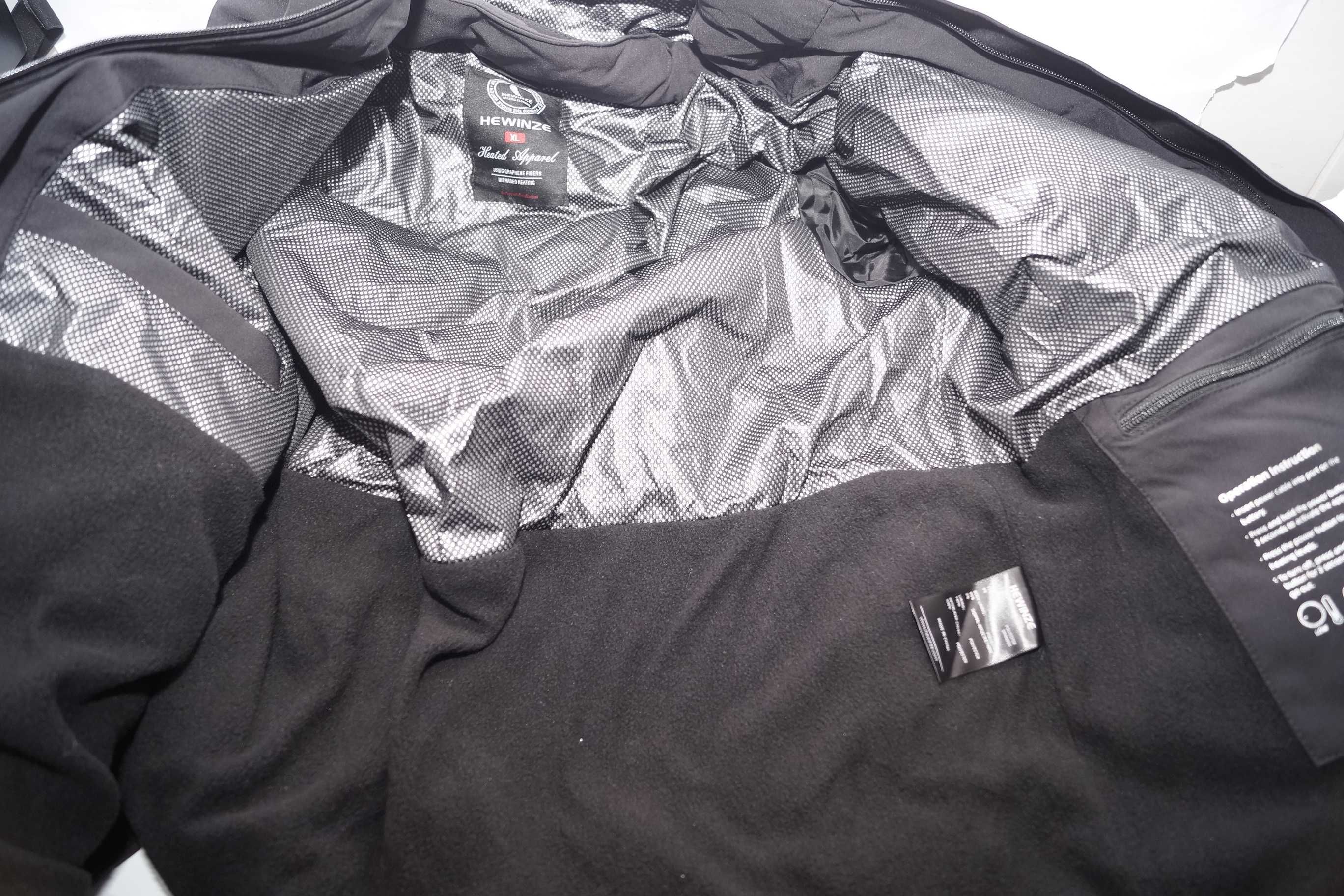 Podgrzewana kurtka męska softshell czarna HEWINZE Men-9989 rozmiar XL
