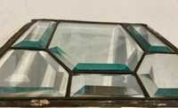Антикварная витражная рамка из гранённого стёкла.