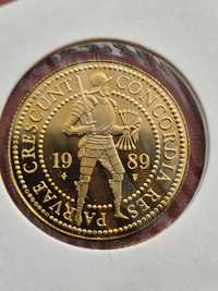 2 dukaty dwudukatówka  1989 Holandia 6.98g złoto od ręki Krk moneta
