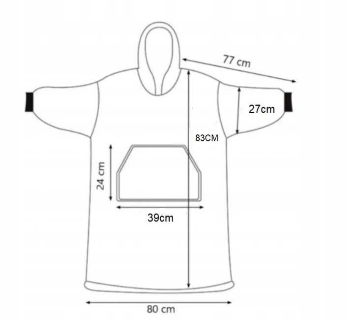 Gruba bluza oversize z kapturem