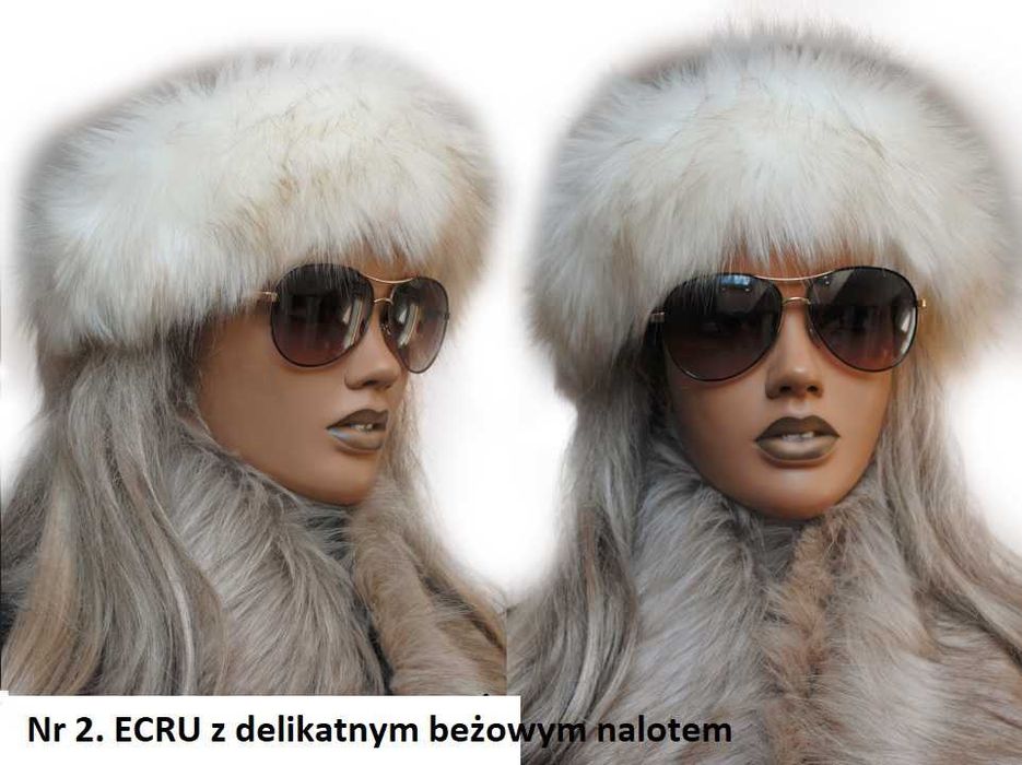 Zimowa OPASKA FUTRZANA jak czapka do kurtki